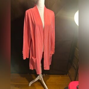 Woman’s pink cardigan sweater XL